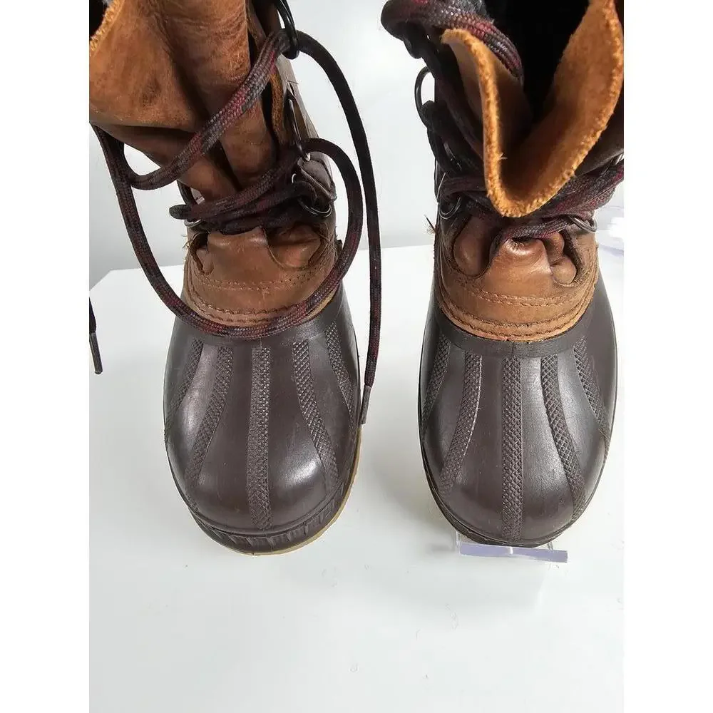 Sorel Winter Waterproof Leather and Rubber Boots with Fleece Lining